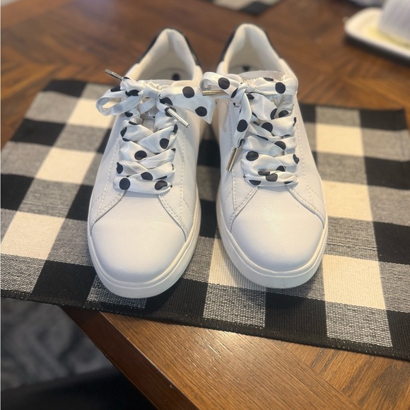 Kate Spade Lift White and Black Sneakers - Picture 2 of 4